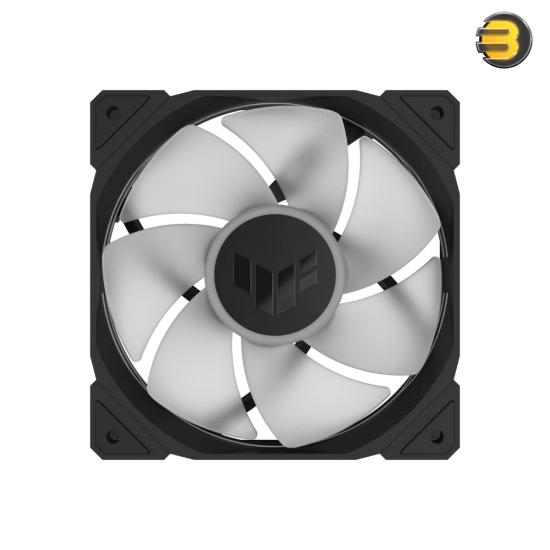ASUS TUF Gaming TR120 ARGB Fan Triple Pack — 120mm x 28mm, Hydraulic Bearing, 2000 RPM, 77.4 CFM Airflow, 3.3 mmH2O Static Pressure, 29 dB(A), Double-Layer Addressable RGB LEDs, Aura Sync Compatible, Black