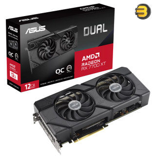 ASUS Dual Radeon RX 7700 XT OC Edition 12GB GDDR6 — Ray-Tracing Graphics Card, 3456 Streams, 2599MHz Boost ASUS Dual Radeon RX 7700 XT OC Edition 12GB GDDR6 — Ray-Tracing Graphics Card, 3456 Streams, 2599MHz Boost