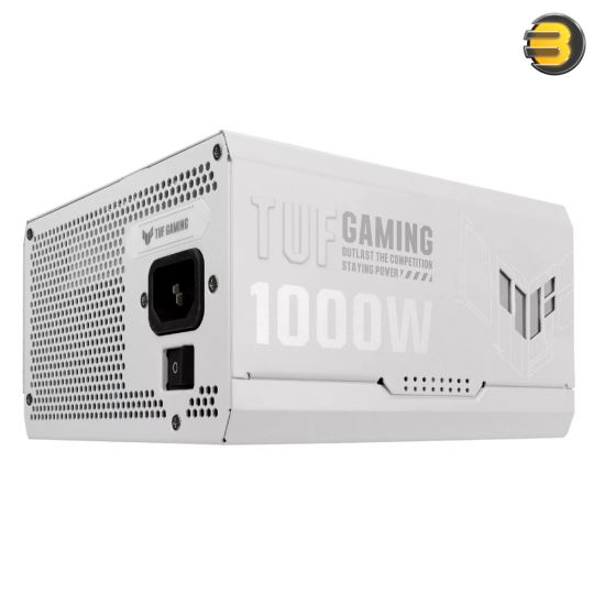 ASUS TUF Gaming 1000W 80Plus Gold Fully Modular Power Supply — ATX 3.0 Compatible 80+ Gold Certified, Military-grade, Dual Ball Bearing, Axial-tech Fan, PCB Coating, White - 90YE00S5-B0NA00