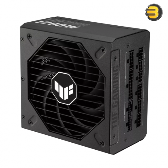 ASUS TUF Gaming 1200W Fully Modular Power Supply — 80 Plus Gold Certification, ATX12V, 135mm Axial Tech Fan Design, Protective PCB Coating, ATX 3.0 Compatible, Black - 90YE00S0-B0NA00