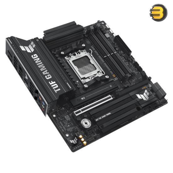 ASUS TUF GAMING B850M-PLUS WIFI – 14+2+1 80A Power, DDR5 8000+ MT/s (AEMP), PCIe 5.0, USB 20Gbps/10Gbps, WiFi 6E, 2.5GbE, DIY Friendly, Pre-Mounted I/O, Aura Sync RGB