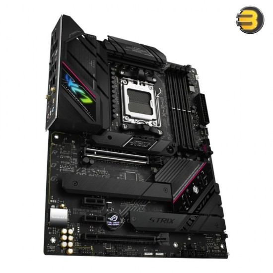 ASUS ROG STRIX B650E-F GAMING WiFi Socket AM5 (LGA 1718) Ryzen 7000 Gaming Motherboard 12 + 2 power stages, DDR5, three M.2 slots, PCIe 5.0, WiFi 6E, 2.5G LAN, USB 3.2 Gen 2x2 Type-C port, Aura Sync RGBc