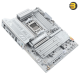 ASUS TUF GAMING X870-PRO WIFI7 W NEO white and silver ATX motherboard with AMD AM5 socket, PCIe 5.0 x16, 4 M.2 slots, Wi-Fi 7, Realtek 5Gb Ethernet and USB4 40Gbps ports