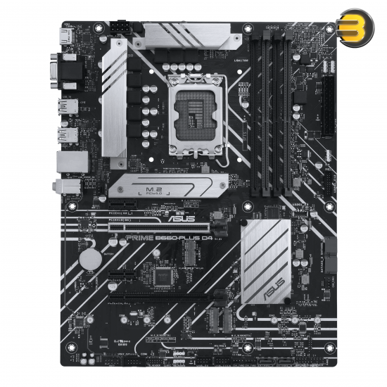 ASUS PRIME B660-PLUS D4 LGA 1700 (Intel 12th Gen) ATX Motherboard (PCIe 4.0, DDR4, 3xM.2 slots, 2.5Gb LAN, rear USB 3.2 Gen 2x2 Type-C, front USB 3.2 Gen 1 Type-C)