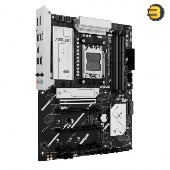 ASUS B650E MAX GAMING WIFI Motherboard AMD AM5 Socket — DDR5 Support, PCIe 5.0 x16 & M.2 Slots, Wi-Fi 6E, Realtek 2.5Gb Ethernet, Aura Sync RGB, Robust Cooling with Heatsinks, BIOS FlashBack™, USB 10Gbps Type-C, Gaming Ready ASUS B650E MAX GAMING WIFI Motherboard AMD AM5 Socket — DDR5 Support, PCIe 5.0 x16 & M.2 Slots, Wi-Fi 6E, Realtek 2.5Gb Ethernet, Aura Sync RGB, Robust Cooling with Heatsinks, BIOS FlashBack™, USB 10Gbps Type-C, Gaming Ready