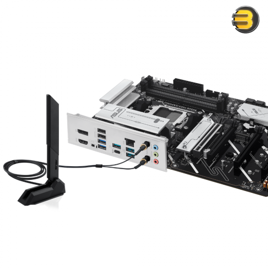 ASUS B650E MAX GAMING WIFI Motherboard AMD AM5 Socket — DDR5 Support, PCIe 5.0 x16 & M.2 Slots, Wi-Fi 6E, Realtek 2.5Gb Ethernet, Aura Sync RGB, Robust Cooling with Heatsinks, BIOS FlashBack™, USB 10Gbps Type-C, Gaming Ready ASUS B650E MAX GAMING WIFI Motherboard AMD AM5 Socket — DDR5 Support, PCIe 5.0 x16 & M.2 Slots, Wi-Fi 6E, Realtek 2.5Gb Ethernet, Aura Sync RGB, Robust Cooling with Heatsinks, BIOS FlashBack™, USB 10Gbps Type-C, Gaming Ready