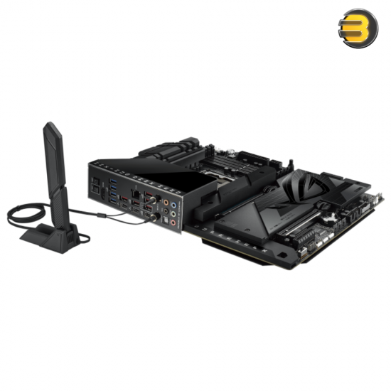 ASUS ROG MAXIMUS Z790 DARK HERO DDR5 Motherboard — AEMP II & DIMM Flex, Intel Wi-Fi 7 with ASUS WiFi Q-Antenna, 5x M.2 slots, PCIe 5.0 NVMe SSD slot onboard, PCIe 5.0 x16 SafeSlots with PCIe Slot Q-Release, 2x Thunderbolt 4 ports, USB 20Gbps Type-C fr