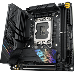 ASUS ROG Strix B760-I Gaming WiFi 6E — 13th and 12th Gen - LGA 1700 - mini-ITX motherboard,8 + 1 power stages,DDR5 up to 7600 MT/s, PCIe 5.0,2xM.2 slots,USB 3.2 Gen 2x2 Type-C,Aura Sync RGB