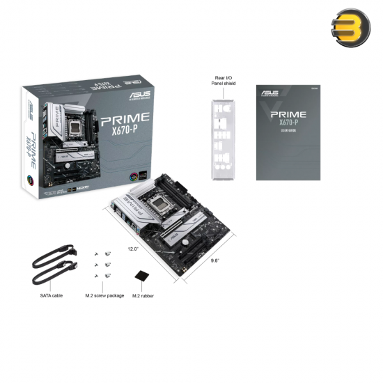 ASUS PRIME X670-P ATX AM5 Motherboard – DDR5, PCIe 5.0, 4× M.2, Wi-Fi 6E, 2.5Gb Ethernet, HDMI/DP, EXPO Ready - 90MB1BU0-M0AAY0