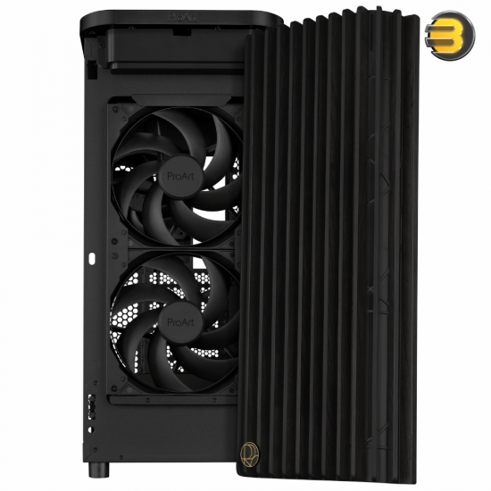 ASUS ProArt PA401 Wood Edition Tempered Glass Panel ATX Mid-Tower Case — FSC-Certified Ash Wood Front, Tempered Glass Side Panel, Dual 160mm Front Fans, 120mm Rear Fan, PWM Fan Hub, USB 3.2 Gen 2x2 Type-C, Supports Up to 315mm GPU