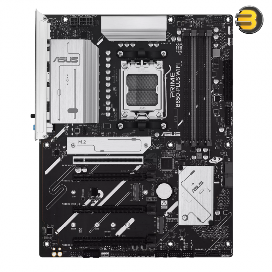 ASUS PRIME B850-PLUS WiFi ATX Motherboard – AM5 Socket, DDR5 up to 8000+ MT/s (OC), PCIe 5.0 M.2, WiFi 6E, 2.5Gb LAN ASUS PRIME B850-PLUS WiFi ATX Motherboard – AM5 Socket, DDR5 up to 8000+ MT/s (OC), PCIe 5.0 M.2, WiFi 6E, 2.5Gb LAN
