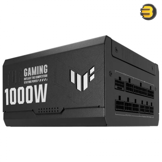 ASUS TUF Gaming 1000W ATX Power Supply Unit, 80 Plus Gold Certification, Fully Modular, 135mm Fan, Dual Ball Fan Bearings, Axial-tech Fan Design, Military-grade, Black | 90YE00S1-B0NA00