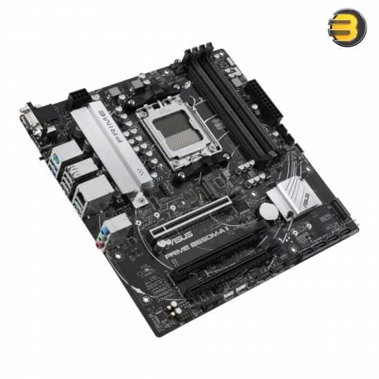 ASUS PRIME B650M-A II-CSM — AMD B650 Micro-ATX motherboard with DDR5, PCIe 5.0 M.2, 2.5Gb Ethernet, DisplayPort, HDMI, VGA, rear USB 3.2 Gen 2, front USB 3.2 Gen 1 Type-C, BIOS FlashBack, Aura Sync