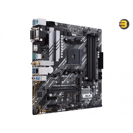 ASUS Prime B550M-A WiFi II AMD AM4 (3rd Gen Ryzen) Micro ATX Motherboard ASUS Prime B550M-A WiFi II AMD AM4 (3rd Gen Ryzen) Micro ATX Motherboard