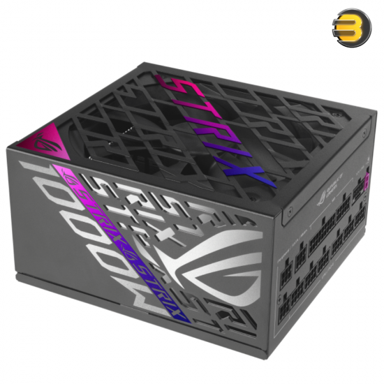 ROG STRIX 1000W Platinum -- cool and quiet PSU with stable power delivery, engineered for efficiency with GaN MOSFET and intelligent stabilizer in striking style