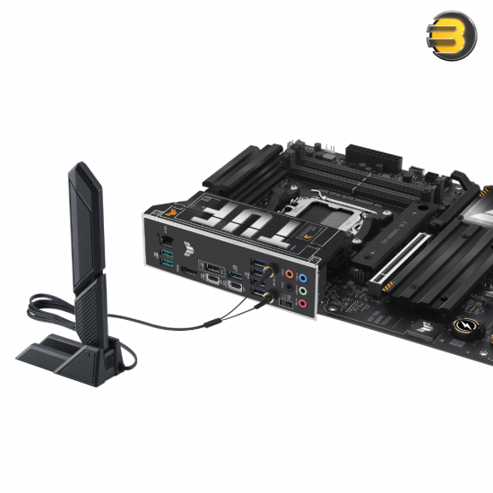 ASUS TUF GAMING X870-PLUS WIFI — AMD AM5 X870 ATX motherboard, 16+2+1, 80A SPS power stages, DDR5, PCIe 5.0 Ready, four M.2 slots, Wi-Fi 7, 2.5Gb LAN, HDMI, USB4 40Gbps, SATA 6 Gbps, USB 20Gbps Type-C