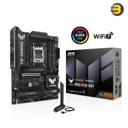 ASUS TUF GAMING B850-PLUS WIFI – AMD AM5 DDR5 ATX Motherboard, 4 DIMMs (up to 8000+MT/s OC), PCIe 5.0 x16, 3x M.2, 4 SATA, Wi‑Fi 7, 2.5GbE, TUF Protection & Aura Sync