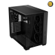 ASUS A32 PLUS ATX Mid-Tower Case (Black) – Dual-Chamber Design, Panoramic Tempered Glass Panels, Supports 360 mm Radiators & 420 mm GPUs