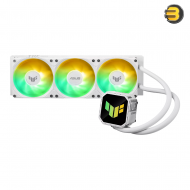 ASUS TUF Gaming LC III 360 ARGB White Edition All-in-One Liquid CPU Cooler - 360mm Radiator, Triple 120mm ARGB Fans, High Airflow & Static Pressure Design, Efficient Pump for Optimal CPU Cooling Performance