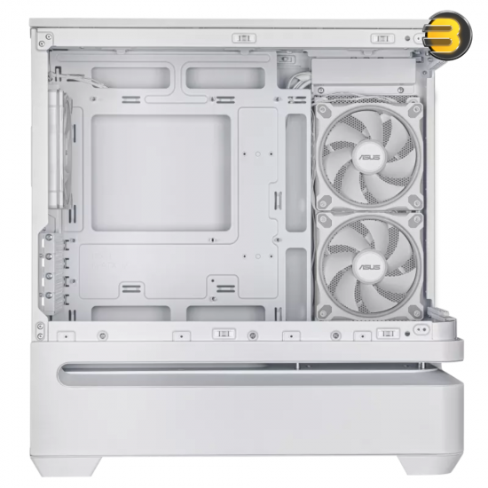 ASUS Prime AP202 ARGB mATX Case White – Curved Glass Panel, Supports up to 420 mm GPU, Patented Slot Vent Airflow ASUS Prime AP202 ARGB mATX Case White – Curved Glass Panel, Supports up to 420 mm GPU, Patented Slot Vent Airflow