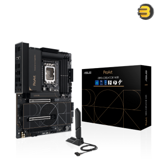 ASUS ProArt Z890-CREATOR WIFI Motherboard – Thunderbolt™ 5, Dual Ethernet & WiFi 7, ProArt Creator Hub, Exclusive AI Technologies, PCIe 5.0, 16+1+2+2 Power Stages, DDR5 Support, and Easy DIY Features for Content Creators ASUS ProArt Z890-CREATOR WIFI Motherboard – Thunderbolt™ 5, Dual Ethernet & WiFi 7, ProArt Creator Hub, Exclusive AI Technologies, PCIe 5.0, 16+1+2+2 Power Stages, DDR5 Support, and Easy DIY Features for Content Creators