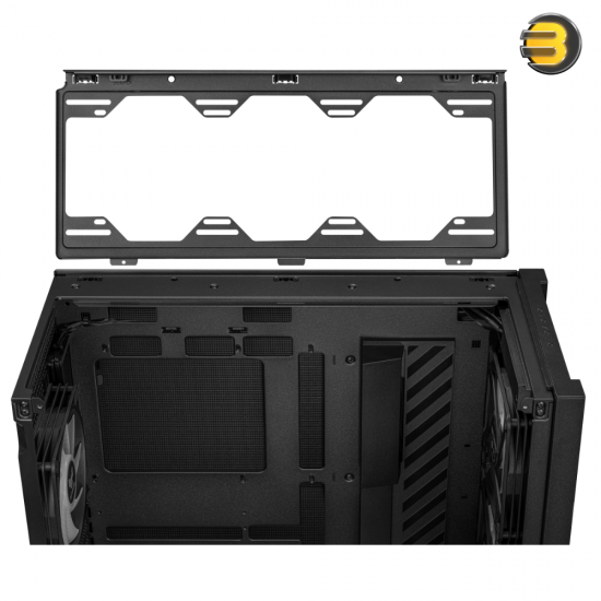 ASUS TUF Gaming GT302 ARGB Mid Tower Computer Case — 4x Pre-Installed Fan 140mm aRGB Fans, Up to 360mm Radiator & 7x Fan Support, 1x 3.5mm, 2x USB-A, & 1x USB-C I/O - Black