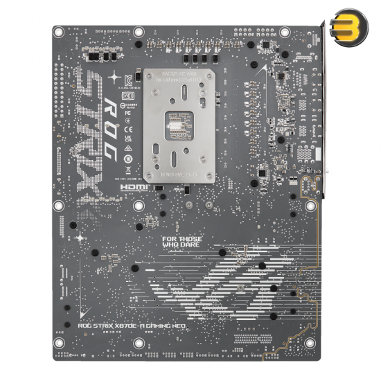 ASUS ROG STRIX X870E-A GAMING WIFI7 NEO white and silver ATX motherboard with AMD AM5 socket, PCIe 5.0 x16, dual USB4 ports, ROG SupremeFX ALC4080 audio and Q-Design features