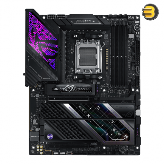 ASUS ROG STRIX X870E-E GAMING WIFI7 NEO white and silver ATX motherboard with AMD AM5 socket, PCIe 5.0 x16, 5 M.2 slots, USB4, Wi-Fi 7 and SupremeFX audio