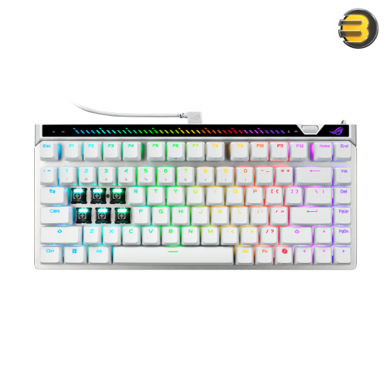 ASUS ROG Falchion Ace 75 HE gaming keyboard with 75 percent layout, magnetic switches and RGB lighting White