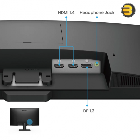 BenQ GW2490 23.8 Inch ClearVision 100Hz IPS Monitor - Full HD (1920x1080) LED Backlight - 250 nits, 99% sRGB, Anti-Glare, Flicker-Free & Low Blue Light Plus - Eye-CareU Suite - 2x HDMI (v1.4), 1x DisplayPort (v1.2)