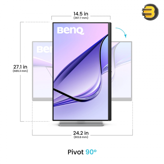 BenQ MA320U 32 4K 3840x2160 Monitor for MacBook Pro/Air, Dual USB-C, 90W Power Delivery, Mac Color Match, USB Hub, Brightness & Volume Control on Mac, Height & Tilt Adjustable Stand, P3 Color Gamut