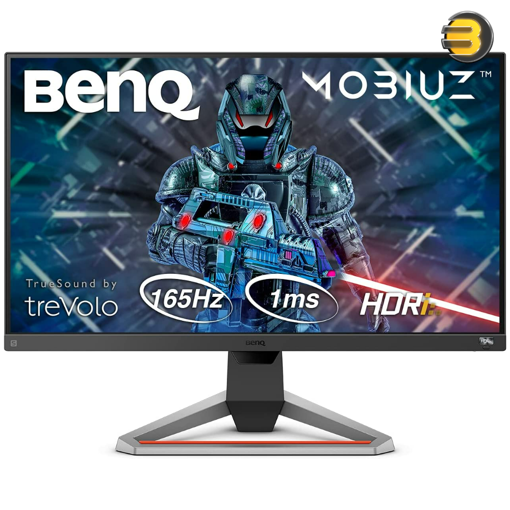 BenQ MOBIUZ EX2710S 27 inch IPS Gaming Monitor, 165Hz, 1ms, AMD FreeSync Premium, Full HD 1080p, HDR 400 Nits, 99% sRGB, 5W Speakers, Height Adjustable, EyeCare, Dual HDMI Display Port -