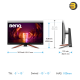 BenQ MOBIUZ Gaming Monitor EX2710Q 27 IPS LED Panel 165Hz QHD 2K 95% P3 HDRi 1ms, 2 HDMI, 1 DP, 2 USB 3.0