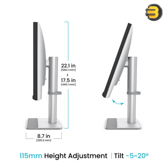 BenQ MA320U 32 4K 3840x2160 Monitor for MacBook Pro/Air, Dual USB-C, 90W Power Delivery, Mac Color Match, USB Hub, Brightness & Volume Control on Mac, Height & Tilt Adjustable Stand, P3 Color Gamut