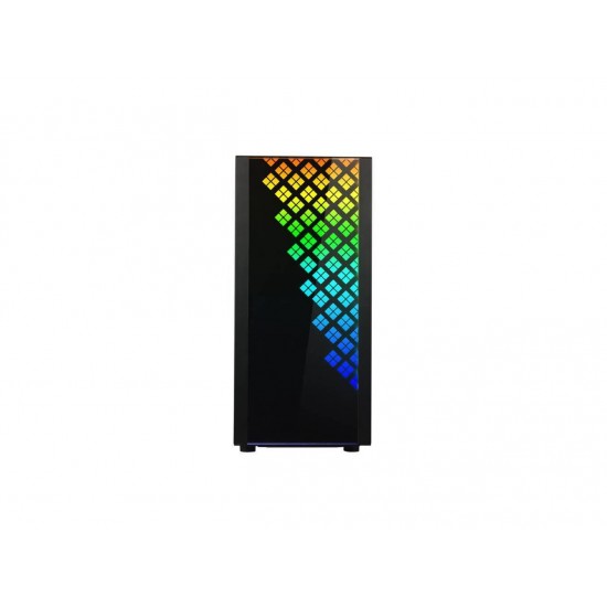 BitFenix DAWN TG Case Black, 3 sides Tempered Glass, E-ATX/ATX/Micro ATX/Mini ITX Form Factor, Asus AURA SYNC 3 pin Addressable RGB LED, BFC-DAWN-500-KKGSK-RP