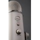 Blue Yeti USB Mic for Recording & Streaming on PC and Mac, 3 Condenser Capsules, 4 Pickup Patterns, Headphone Output and Volume Control, Mic Gain Control, Adjustable Stand, Plug & Play - Silver