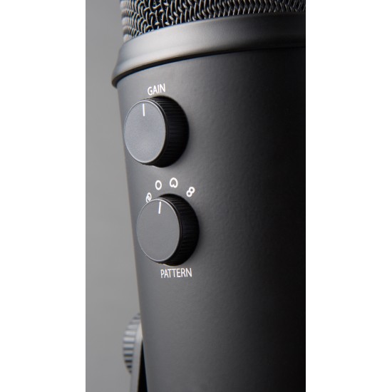 Blue Yeti USB Mic for Recording & Streaming on PC and Mac, 3 Condenser Capsules, 4 Pickup Patterns, Headphone Output and Volume Control, Mic Gain Control, Adjustable Stand, Plug & Play - Silver