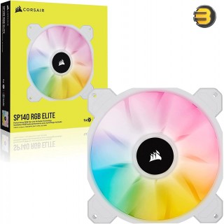 CORSAIR iCUE SP140 RGB Elite Performance 140mm White PWM Single Fan CORSAIR iCUE SP140 RGB Elite Performance 140mm White PWM Single Fan