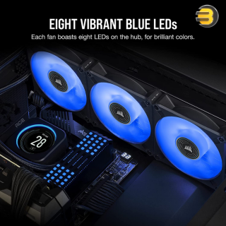 CORSAIR ML140 LED Elite 140mm Magnetic Levitation Blue LED Fan with AirGuide Single Pack Black CORSAIR ML140 LED Elite 140mm Magnetic Levitation Blue LED Fan with AirGuide Single Pack Black
