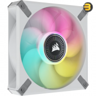 iCUE ML120 RGB ELITE Premium 120mm PWM Magnetic Levitation Fan — White Single Pack