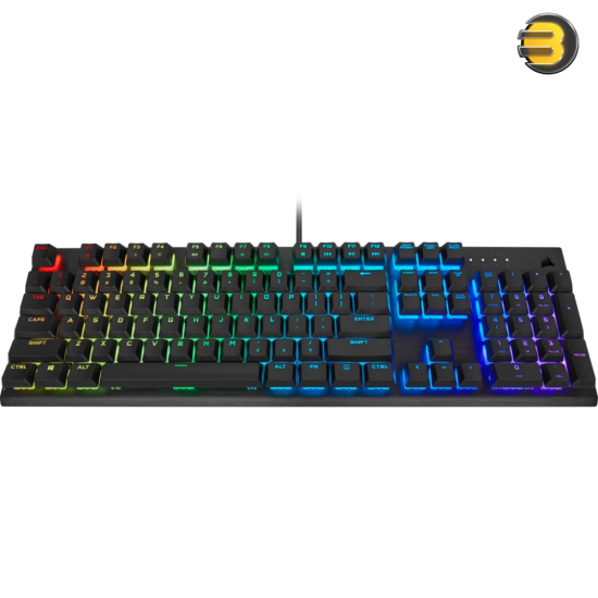 Corsair K60 RGB PRO Mechanical Gaming Keyboard — 100% CHERRY MV Mechanical Keyswitches — Black