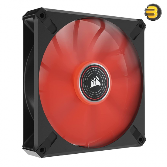 CORSAIR ML140 LED Elite 140mm Magnetic Levitation Red LED Fan with AirGuide Single Pack Black