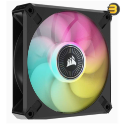 CORSAIR ML120 RGB ELITE — 120mm Magnetic Levitation RGB Fan with AirGuide - Single Pack