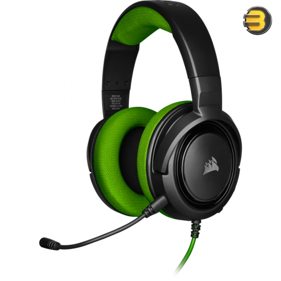 Corsair HS35 — Stereo Gaming Headset - Memory Foam Earcups - Works with PC, Mac, Xbox Series X/ S, Xbox One, PS5, PS4, Nintendo Switch, iOS and Android - Green