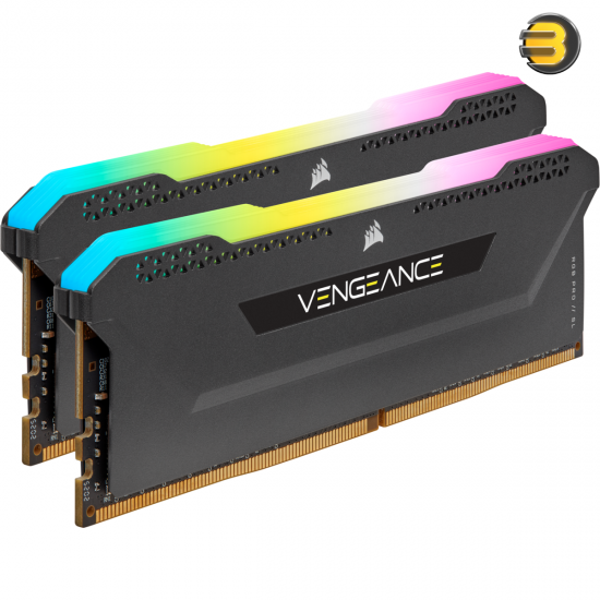 CORSAIR VENGEANCE PRO SL 16GB RGB (2x8GB) DDR4 DRAM 3600MHz C18 Memory Kit — Black
