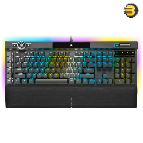 Corsair K100 RGB Optical-Mechanical Gaming Keyboard — CORSAIR OPX Switch — Black