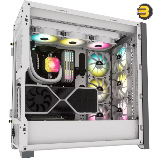 Corsair 5000D AIRFLOW Tempered Glass Mid-Tower ATX PC Case — White