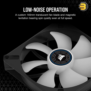 CORSAIR ML140 LED Elite 140mm Magnetic Levitation Blue LED Fan with AirGuide Single Pack Black CORSAIR ML140 LED Elite 140mm Magnetic Levitation Blue LED Fan with AirGuide Single Pack Black