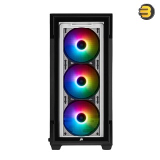 Corsair iCUE 220T RGB Tempered Glass Mid-Tower Smart Case — White - CC-9011191-WW Corsair iCUE 220T RGB Tempered Glass Mid-Tower Smart Case — White - CC-9011191-WW