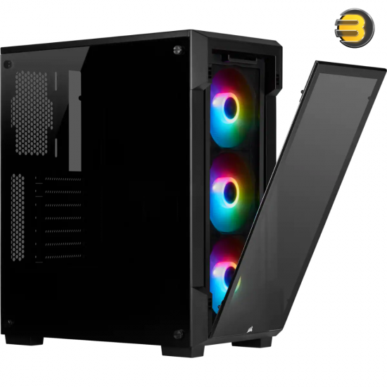 Corsair iCUE 220T RGB Tempered Glass Mid-Tower Smart Case — Black